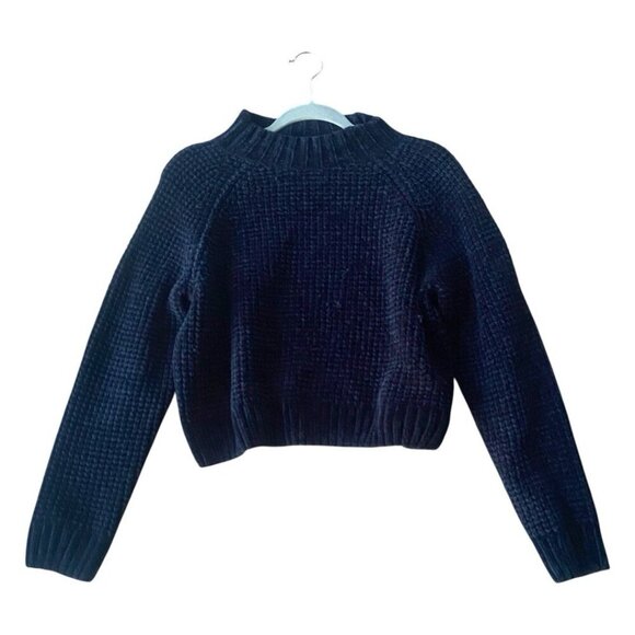 Women’s H&M knit navy mock neck sweater Size Large - Picture 2 of 6
